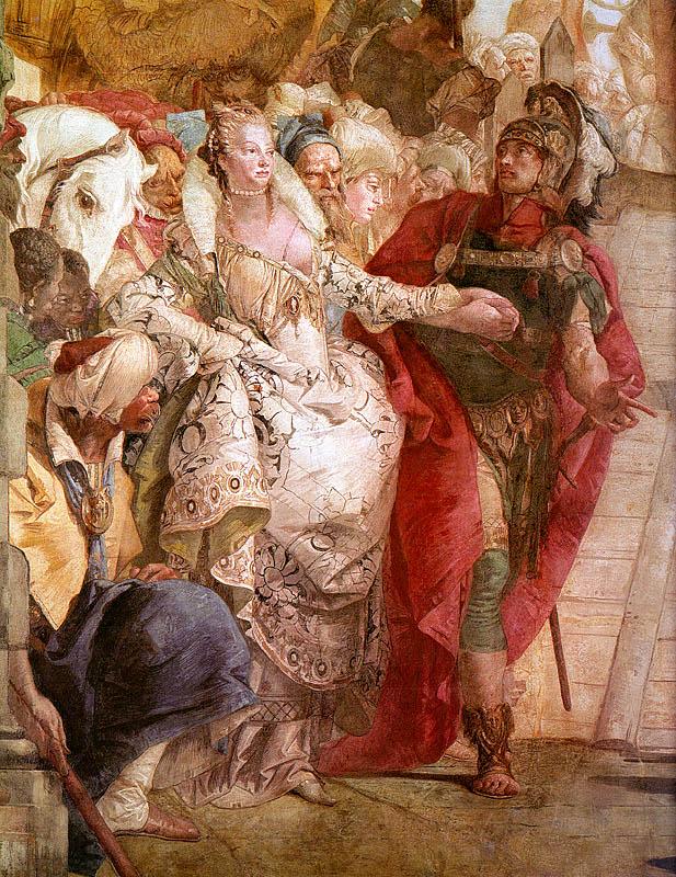 Giovanni Battista Tiepolo The Meeting of Anthony and Cleopatra Spain oil painting art